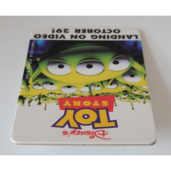 Toy Story Movie Release Promo Cardboard Pin Back Button Aliens Green Men Oct. 29 - Picture 3 of 5